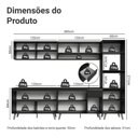 Ver imagem 3 de Armário de Cozinha Completa 300 Cm Preto Nice Madesa 01 Preto