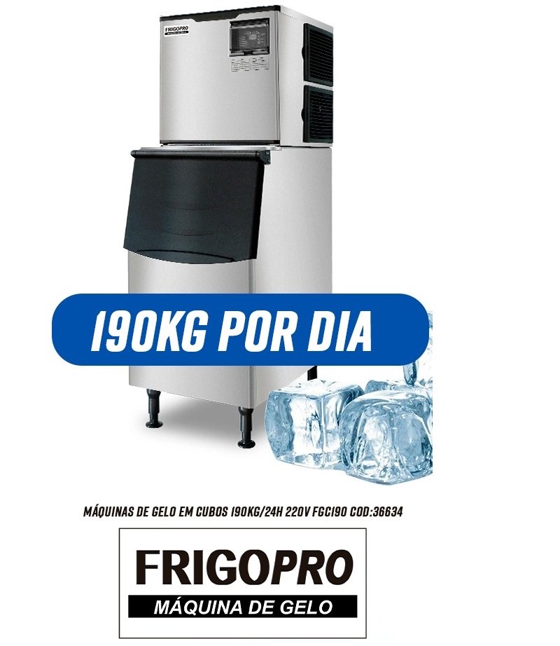 Máquina de Gelo em Cubos 190kg/24h 220v Fgc190 Frigopro - 2