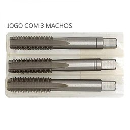 Jogo de Macho Manual Aço Liga - 5/16 X 18 Unc - Jogo 3 Peças - 3