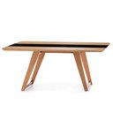 Ver imagem 2 de Conjunto Mesa de Jantar Lovaina Vidro Preto + Cadeiras Tienen Encosto Estofado - 67635