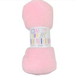 Manta Bebe Microfibra Lisa 1,00 M X 80 Cm Baby 2u!: Rosa Bebe - 1