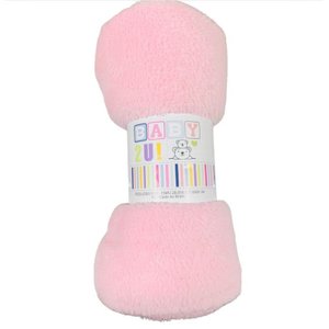 Manta Bebe Microfibra Lisa 1,00 M X 80 Cm Baby 2u!: Rosa Bebe