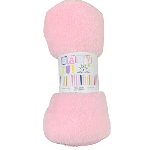Manta Bebe Microfibra Lisa 1,00 M X 80 Cm Baby 2u!: Rosa Bebe