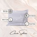 Ver imagem 6 de Kit Cobre Leito Colcha Sublime Percal 300 Fios Toque de Pluma Dupla Face com Fronhas King 03 Peças C