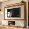 Estante Home Theater para TV 75 Pol. 215cm Guape L06 Nature/Off White - Mpozenato - 2