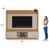 Estante Home Theater para TV 75 Pol. 215cm Guape L06 Nature/Off White - Mpozenato - 4
