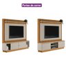 Estante Home Theater para TV 75 Pol. 215cm Guape L06 Nature/Off White - Mpozenato - 5