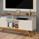 Ver imagem 6 de Painel Com Rack TV 55 Pol 1420X1475 Off White Nature Tebar