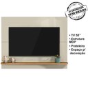 Ver imagem 4 de Painel Com Rack TV 55 Pol 1420X1475 Off White Nature Tebar