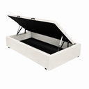 Ver imagem 1 de Base de Cama Box Baú Helena Solteiro 88 X 188 Cm Veludo Off White Eli Móveis e Decoração