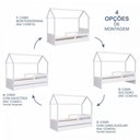 Ver imagem 3 de Cama Infantil Montessoriana Solteiro com Gavetas sem Colchão Branco - Completa