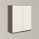 Ver imagem 5 de Armario Aereo 2 Portas Mdf 70 Cm Kali 12208 Carvalho Toq Off White Cetim Nicioli