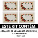 Ver imagem 2 de Jogo de Mesa Lugar Americano - 4 Peças Algodão Estampa Natal Dohler - Emcompre
