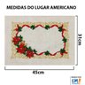 Jogo de Mesa Lugar Americano - 4 Peças Algodão Estampa Natal Dohler - Emcompre - 3