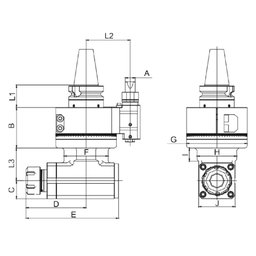 Cabeçote Angular 90 Ah90-er-32 - 4