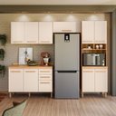 Ver imagem 3 de Conjunto de Cozinha Ayla 11 Portas 2 Gavetas MDP 270cm Branco