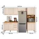 Ver imagem 2 de Conjunto de Cozinha Ayla 11 Portas 2 Gavetas MDP 270cm Branco