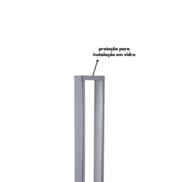 Puxador para Porta Barra Retangular Aço Inoxidavel 100cm Polido 1m - 7