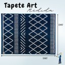 Ver imagem 2 de Tapete Art Oasis Desenho 20 Azul 2,00x3,00 Toque Macio Base Antiderrapante Ideal para Sala de Estar