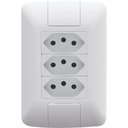 Ver imagem 1 de Conjunto 4x2 com 3 Tomadas 2p+t 20 a 250 V Tramontina Aria Branco Tramontina