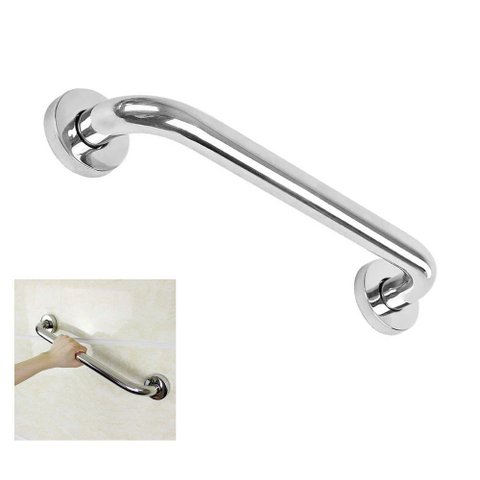 Alça de Apoio Inox Barra 30cm Segurança Idoso Gestante Banheiro Box Parede Suporte Acessibilidade