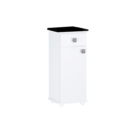 Balcão Multiuso Branco P/bebedouro Karol 01 Porta 01 Gaveta - Ajl Móveis Balcão Bebedouro