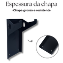 Ver imagem 6 de Suportes Fixo de Parede Botijão de Gás Organização Cozinha Aço Reforçado Preto