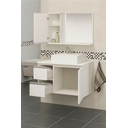 Ver imagem 2 de Kit Gabinete Mdf com Cuba e Espelheira 0,60m para Banheiro:branco