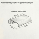 Ver imagem 2 de Kit 5 Puxadores Drop 5 cm Alumínio de Sobrepor para Móveis Preto