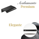 Ver imagem 2 de Kit 5 Puxador Porta Gaveta Móveis Cozinha Drop Alumínio 50mm - Preto