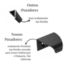 Ver imagem 4 de Kit 5 Puxador Porta Gaveta Móveis Cozinha Drop Alumínio 50mm - Preto