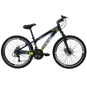 Bicicleta TUFF25 Freeride Aro 26 Preto/Amarelo VikingX