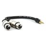 Cabo P2 Estereo para 2 Xlr Femea - 3 Metros - 1