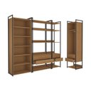 Ver imagem 4 de Kit Dormitorio 3 Portas 6 Gavetas Industrial Marrom/Canela/Preto
