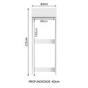Ver imagem 3 de Porta Geladeira 1 Porta Basculante Branco Glamy Madesa