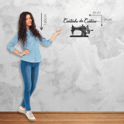Cantinho da Costura Lettering Quadro em Madeira Mdf, Aplique de Parede, Decoração para Quarto e Casa - 4