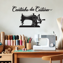 Ver imagem 3 de Cantinho da Costura Lettering Quadro em Madeira Mdf, Aplique de Parede, Decoração para Quarto e Casa