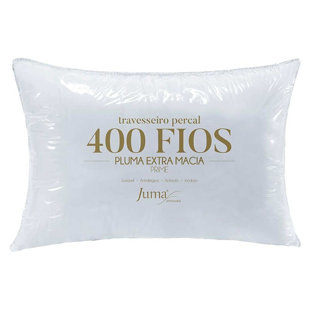 Travesseiro Pluma Percal 400 Fios - Juma Enxovais