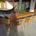 Ver imagem 7 de Mesa de Madeira Maciça de Demolição com Gavetas (apenas a Mesa):comp 200cm X Alt 80cm X Larg 100cm