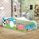 Ver imagem 1 de Cama Carro Fun Adesivada Fazendinha e Vaquinha Solteiro