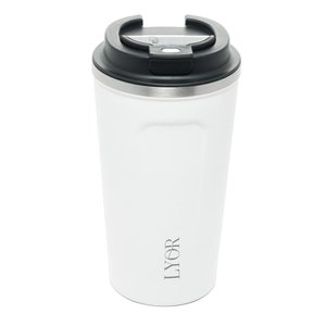 Copo Térmico Inox Parede Dupla Com Tampa E Termômetro 500Ml
