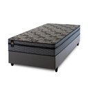 Ver imagem 3 de Conjunto Cama Box Solteiro c/ Molas Ensacadas Montreal Cinza 88x188x64