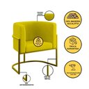 Ver imagem 4 de Kit 2 Poltronas + Sofá 2 Lugares Base de Metal Gold Balaqui Amarelo
