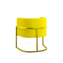 Ver imagem 6 de Kit 2 Poltronas + Sofá 2 Lugares Base de Metal Gold Balaqui Amarelo