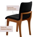 Ver imagem 7 de Conjunto Sala de Jantar Bella 8 Lugares Tampo Vidro Linho Preto Laq Off Cinamomo 220cm Moderna