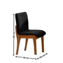 Ver imagem 2 de Conjunto Sala de Jantar Bella 8 Lugares Tampo Vidro Linho Preto Laq Off Cinamomo 220cm Moderna