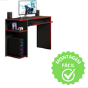 Ver imagem 5 de Escrivaninha Mesa de Computador para Escritório Gamer - Preto