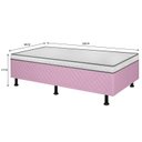 Ver imagem 3 de Cama Box Solteiro Conjugada Amira 88x188 Rosa