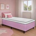 Ver imagem 1 de Cama Box Solteiro Conjugada Amira 88x188 Rosa
