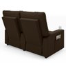 Poltrona de Cinema Reclinável 2 Lugares Baú Usb Mallie Fh9 Veludo Marrom - Mpozenato - 8
